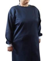 3 Capote Cirúrgico Azul Marinho ( Avental Cirurgico ) em Tecido Brim leve 100% algodão tamanho Único