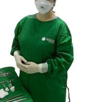 3 Capote Cirúrgico Verde ( Avental Cirurgico ) em Tecido Brim leve 100% algodão tamanho Único.