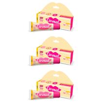 3 Carmed BFF Protetor Hidratante Labial Efeito Gloss Beijinho FPS30 Rosa Glitter 10g Cimed