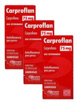 3 Carproflan 75 Mg Anti-inflamatório P/ Cães 14 Comprimidos