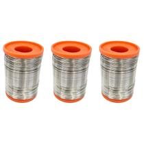 3 Carretel Estanho P/ Solda Fluxo Ra 0,5mm 250g Cobix