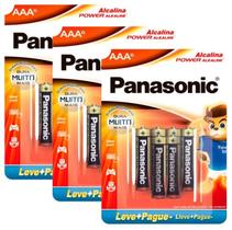 3 Cartela Pilha Panasonic Alcalina AAa Mn2400b4 6 Pilhas