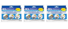 3 Cartelas Biol 2000 Com 4 Saches Limpa Desentope Ralo Canos