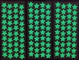 3 Cartelas - Total 120 Estrelas 2cm - Adesivos Fosforescentes Brilham no Escuro - Decoração Quarto Infantil