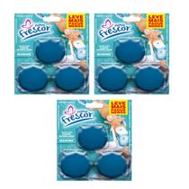 3 Cartelas x 3 BLOCOS Tablete Sanitário 45g CAIXA ACOPLADA TRIPLO Kit 9 Unidades Escolha a Fragrância:Marine