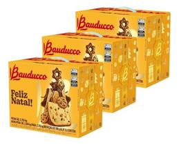 3 Cestas De Natal Bauducco Grande 20 Itens Com Nf.