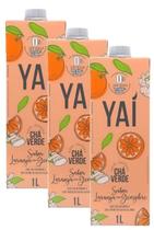 3 chá verde sabor laranja com gengibre zero açúcar yaí 1l 3 chá verde sabor laranja com gengibre zero açúcar yaí 1l