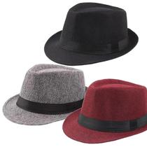 3 Chapéus Modelo Panamá Aba Curta Forrado Cores Variadas - Empório do Rio