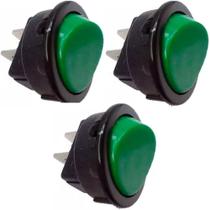 3 Chave Interruptor 16101 Tecla Liga/Desliga 6A 2 Posições Verde MarGirius 3 Chave Interruptor 16101 Tecla Liga/Desliga 6A 2 Posições Verde MarGirius