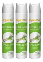 3 Cheirinho Organnact Capim-limão 300ml - Spray Odorizante