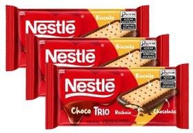 3 chocolate ao leite recheio amendoim e biscoito nestle 90g