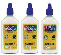 3 Cola Branca 100g Acrilex