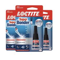 3 Cola Super Bonder Adesivo Instantâneo de Precisão 5g Cada 3 Cola Super Bonder Adesivo Instantâneo de Precisão 5g Cada
