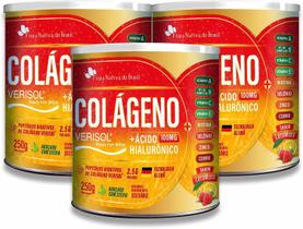 3 Colágeno Verisol+Ácido Hialurônico 250g Sabor Laramora FNB