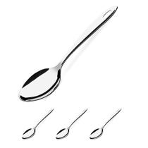 3 Colher Inox Grande Servir Arroz Guarnições 33cm reforçada