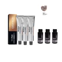 3 Colorações Vita Derm 10.1 + 3 Ox Vita Derm 30 Vol 90ml 3 Colorações Vita Derm 10.1 + 3 Ox Vita Derm 30 Vol 90ml