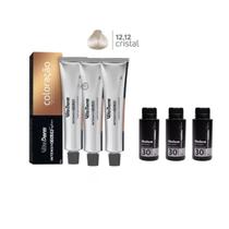 3 Colorações Vita Derm 12.12 + 3 Ox Vita Derm 30 Vol 90Ml