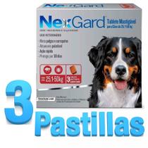 3 comprimidos Antipulgas e Carrapatos Para Caes 25 a 50kg