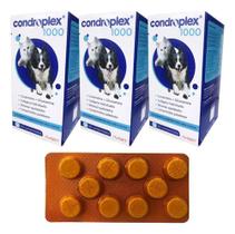 3 Condroplex 1000 Suplemento Para Cães E Gatos 60 Cp
