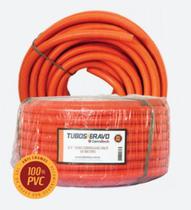 3 Conduítes Eletr Corrugado Laranja 3/4 X50M Anti-Chama Pvc