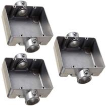 3 Condulete Duplo 1 Polegada Tipo C Sieg Alumínio Sem Rosca Prateado 3 Condulete Duplo 1 Polegada Tipo C Sieg Alumínio Sem Rosca Prateado