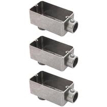 3 Condulete Modelo Lb Em Alumínio 1 1/2 Sem Rosca Sieg Prateado 3 Condulete Modelo Lb Em Alumínio 1 1/2 Sem Rosca Sieg Prateado