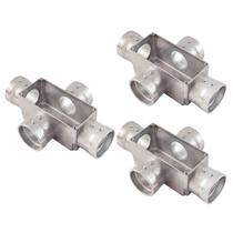 3 Condulete Modelo X Em Alumínio 2 1/2 Sem Rosca Sieg Prateado 3 Condulete Modelo X Em Alumínio 2 1/2 Sem Rosca Sieg Prateado