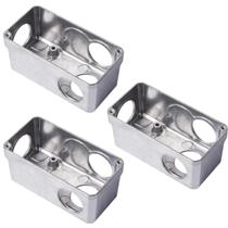 3 Condulete Múltiplo Modelo L Medida 1 1/2 Em Alumínio Sieg Prateado