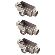 3 Condulete Tipo T 3/4 S/rosca S/placa em Alumínio Sieg