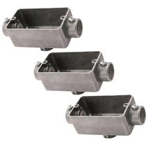 3 Condulete Tipo Tb 1 Polegada Em Alumínio Sem Rosca Sieg