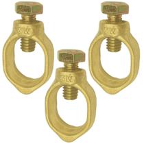 3 Conector Grampo 5/8 Aterramento Haste Terra 5/8 E 3/4