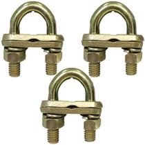 3 CONECTOR GRAMPO DUPLO GTDU 3/4 PARA HASTE TERRA 5/8 e 3/4