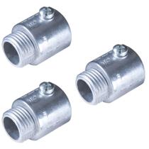 3 Conectores S/ Rosca Reto Cônico Alumínio 3/4'' Tramontina