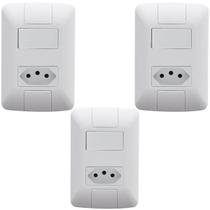 3 Conjunto Interruptor Simples + Tomada 20a 2P+T 250V Aria 3 Conjunto Interruptor Simples + Tomada 20a 2P+T 250V Aria