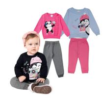 3 Conjuntos De Moletom Roupas Meninas Infantil