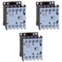 3 Contator Mini Weg 1NA 12A 220V/60Hz 190V/50Hz CWC012 Tripolar