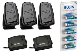 3 Controle Portão Alarme 2 Canais 2 Controle Falto Alto Carro Moto Caminhonete 5 Baterias A23