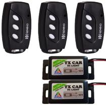 3 Controle Portão Alarme 2 Canais com Clip de Fixação + 2 Tx Car Luz Farol Alto Carro Moto Prova De agua