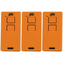 3 Controle Portão Alarme Cerca Elétrica 433,92mhz Tix Pix Garen Ppa Zap Rcg Seg Laranja
