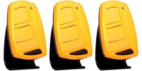 3 Controle Portão Eletrônico Alarme 433,92mhz Code Learn Tx TOP Garen Ppa Rcg com Clip de Fixação Laranja