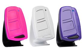 3 Controle Portão Eletrônico Alarme 433,92mhz Garen Ppa Rcg com Clip de Fixação Rosa Branco Roxo