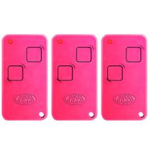 3 Controle Portão Rossi Ntx 433mhz Dz Nano Atto Dz3 Dz4 Bv Nano Rosa