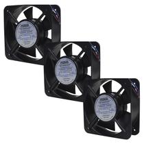 3 Coolers Para Painel 220vca Rolamento Esfera Metaltex 3 Coolers Para Painel 220vca Rolamento Esfera Metaltex