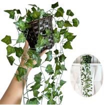 3 Corrente Hera Arranjo Trepadeira + Vaso Trançado Cachepot 3 Corrente Hera Arranjo Trepadeira + Vaso Trançado Cachepot