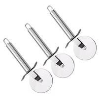 3 Cortador de Pizza Carretilha Inox Lisa Pastel Pizza Queijo 3 Cortador de Pizza Carretilha Inox Lisa Pastel Pizza Queijo