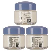 3 Creme Clareador de Manchas Clear Pele Dia FPS 15 - Abelha Rainha