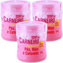3 Creme Hidratante Pé Mãos Rachadura Sebo De Carneiro 200g 3 Creme Hidratante Pé Mãos Rachadura Sebo De Carneiro 200g
