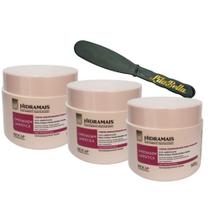 3 Creme Massagem Drenagem Linfática 500GR Hidramais+Espàtula