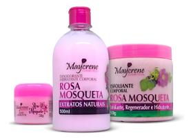3 Cremes Rosa Mosqueta Maycrene (Desodorante Corporal, Hidratante Facial, Esfoliante) 3 Cremes Rosa Mosqueta Maycrene (Desodorante Corporal, Hidratante Facial, Esfoliante)