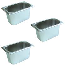 3 Cuba Gastronômica Inox Gn 1/9 17x10x10 Rechaud SelfService 3 Cuba Gastronômica Inox Gn 1/9 17x10x10 Rechaud SelfService